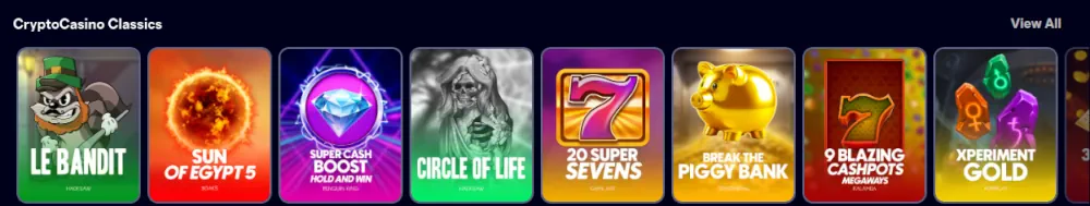 CryptoCasino Classic Games